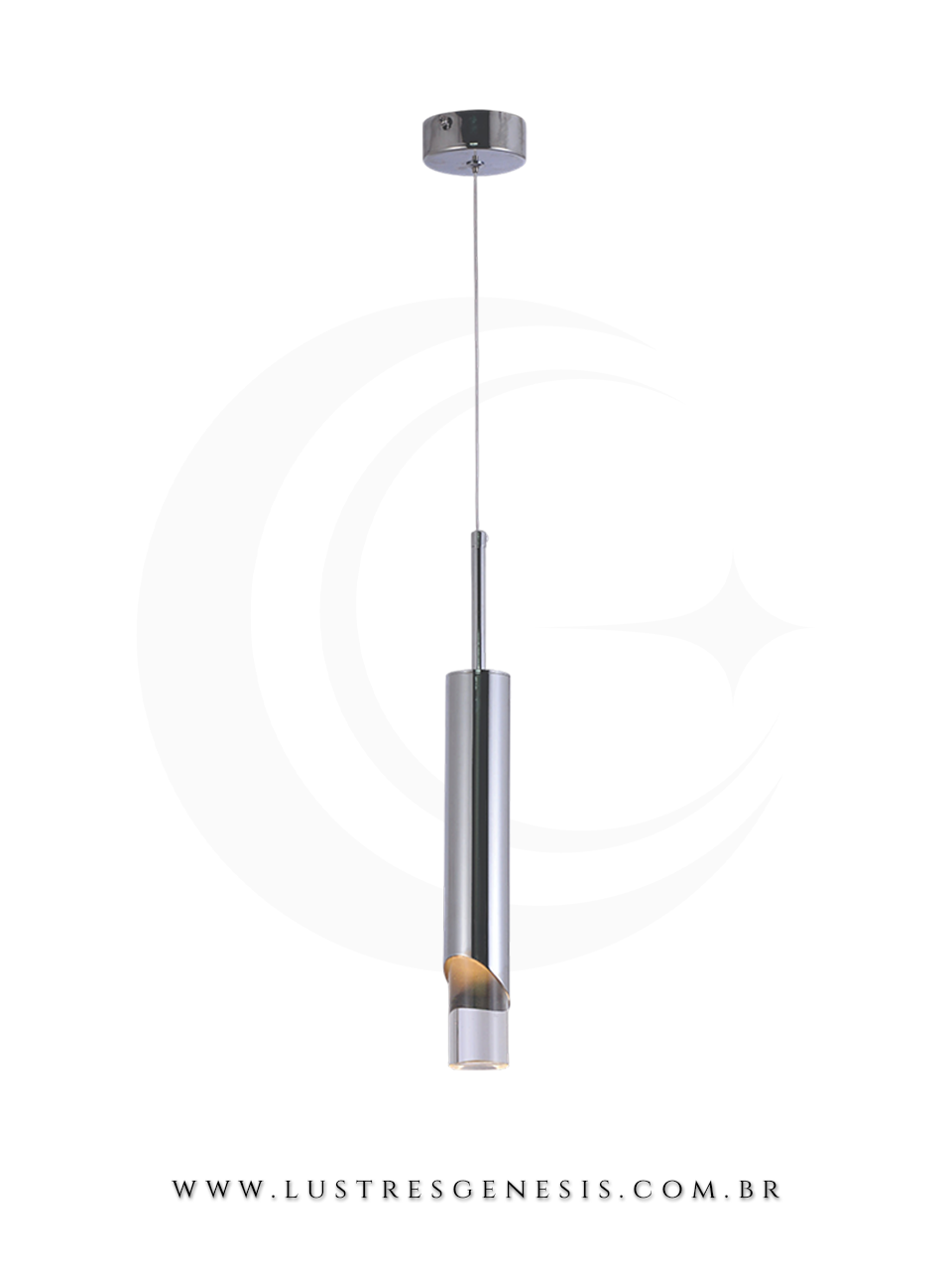 Lustre Pendente Moderno LED Bronze QD05165 Bivolt 3W 3000K 40x5cm, Banheiro, Lavabo, Cabeceira de Cama, Balcao de cozinha